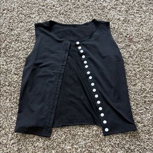 SHEIN black button up tank